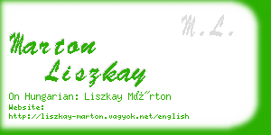 marton liszkay business card